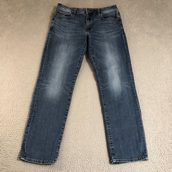 American Eagle Jeans‎ Mens 33x32 Blue Preppy Flex Straight Dark Wash Classic - Picture 1 of 10